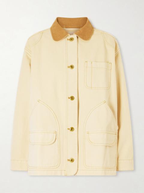 DÔEN Pascual Corduroy-trimmed Cotton-canvas Jacket