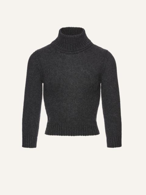 Cashmere turtleneck sweater in grey