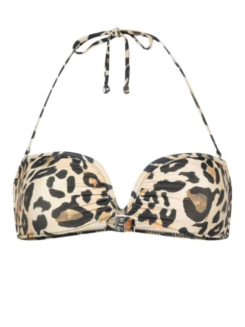 Nanushka leopard-print bikini top
