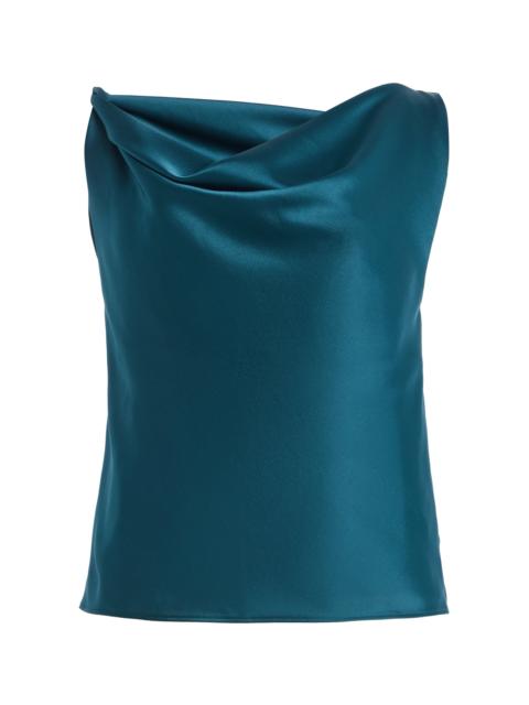 LESET Barb Satin Shell Top blue