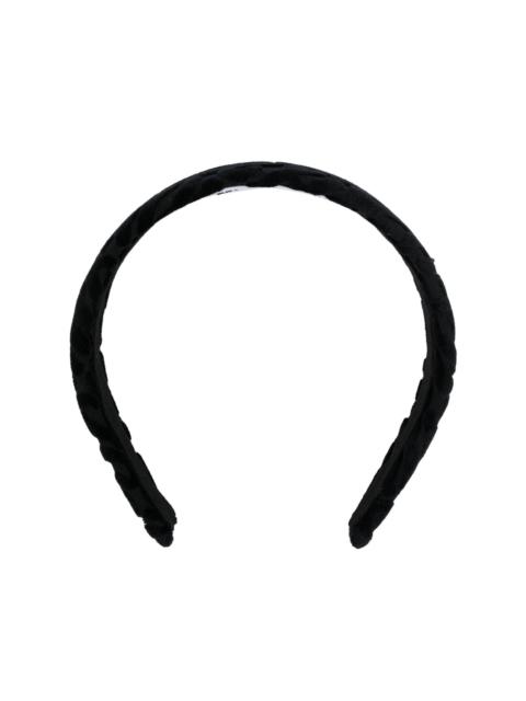 Moschino textured cotton headband