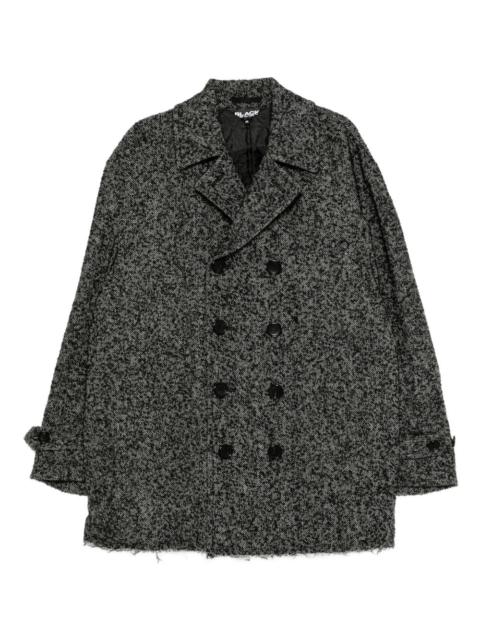 BLACK COMME des GARÇONS herringbone double-breasted coat