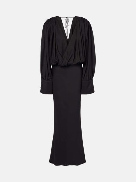 ROTATE Savannah scarf-detail chiffon gown