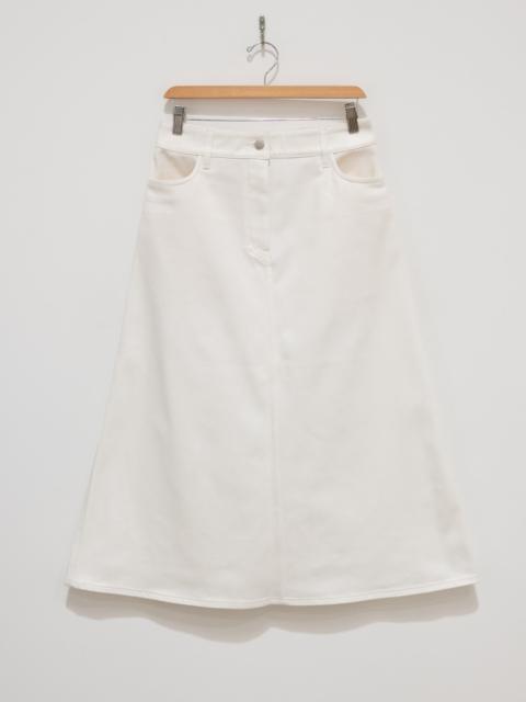 Studio Nicholson Baringo A-Line Denim Skirt - White