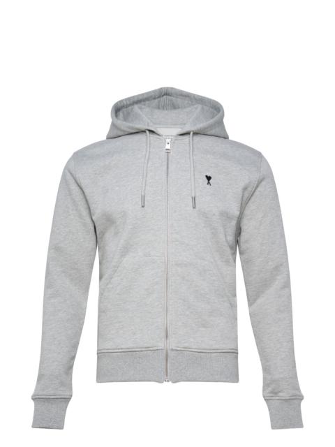 AMI Paris Contrasted Zip-Up Hoodie
