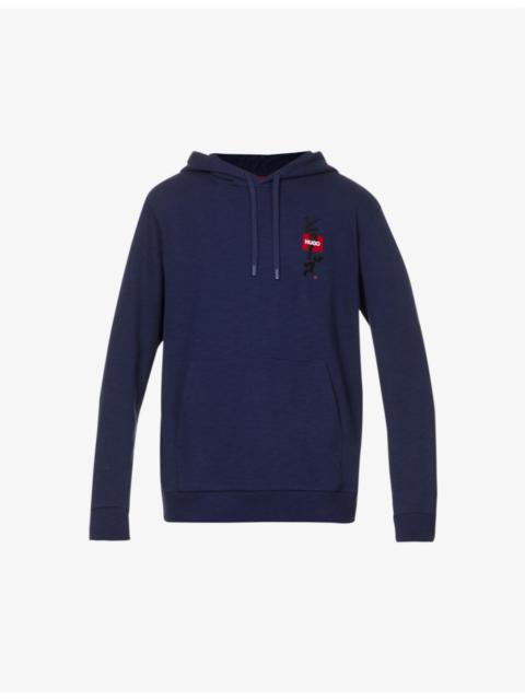 HUGO Japanese-ideogram cotton-jersey hoody