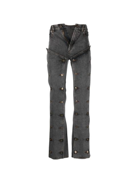 Evergreen Snap Off mid-rise straight-leg jeans