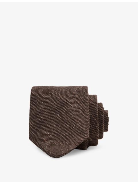 REISS Ermo Slub Textured Silk-Blend Tie