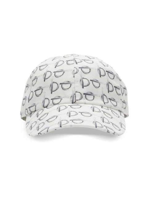 B Buckle-print cotton cap