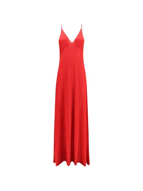 FENDI V-neck silk dress