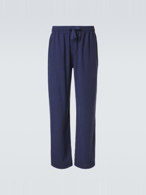 SAMAN AMEL Silk straight pants