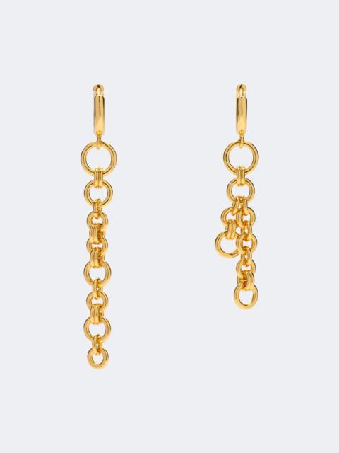 DÉHANCHE Revenge asymmetric chain drop earrings