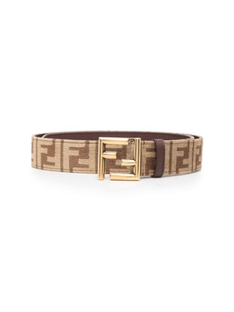FENDI logo-jacquard canvas belt
