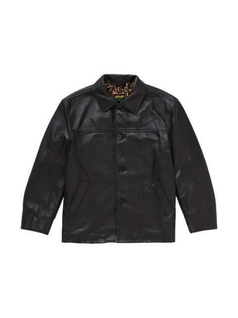 Supreme Supreme Schott Leather Car Coat (SS25) Black