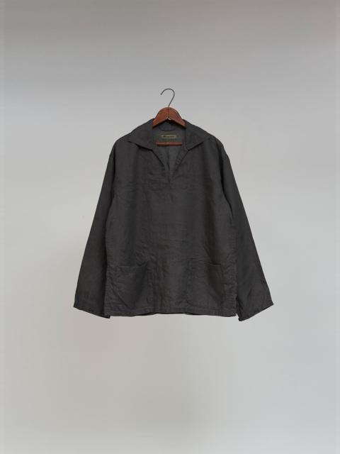 Nigel Cabourn French Pullover Shirt Hemp in Charcoal Grey