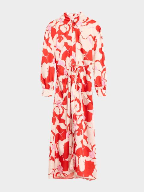 MISA Kasbah Floral Midi Shirtdress