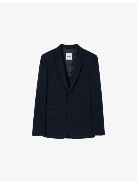 Sandro Regular-Fit Single-Breasted Wool Blazer