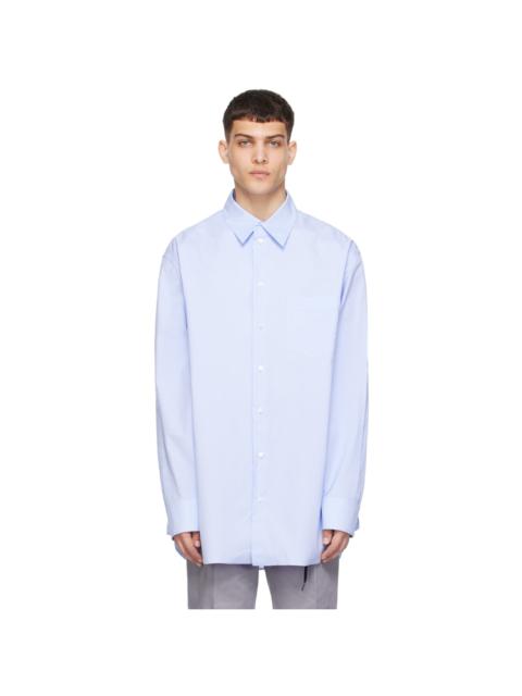 Blue Raw Edge Shirt