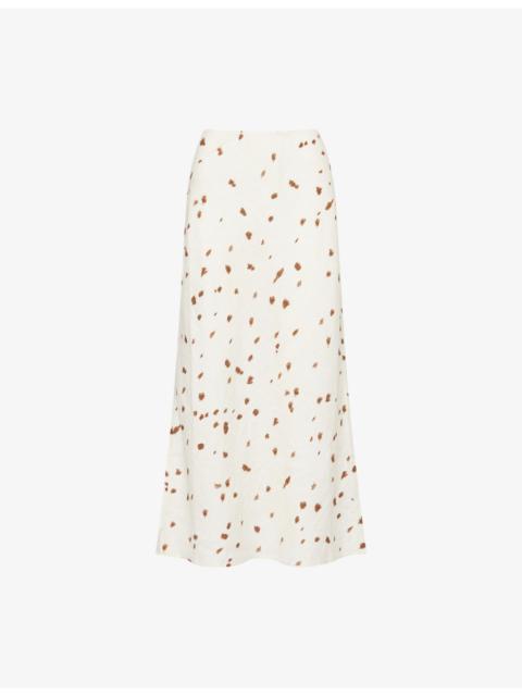 SAMSØE SAMSØE Saagneta Printed Linen Maxi Skirt