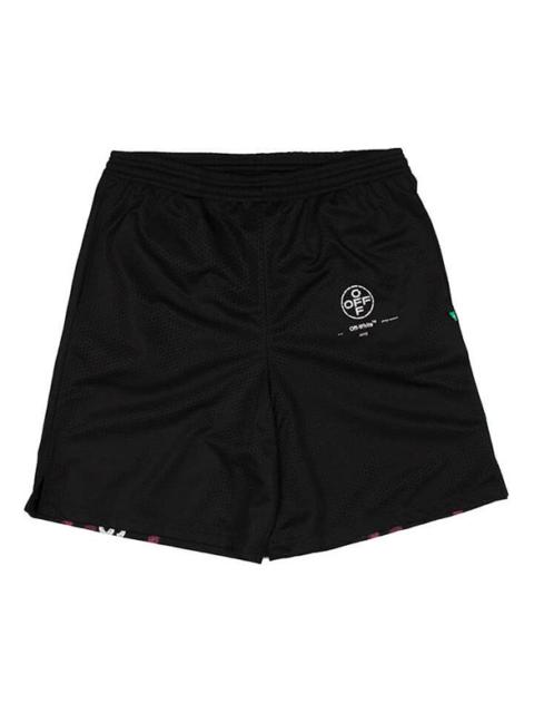 Off-White Off-White C/O Virgil Abloh Men'S Black Diag Stencil Mesh Shorts OMCI005R191010151028
