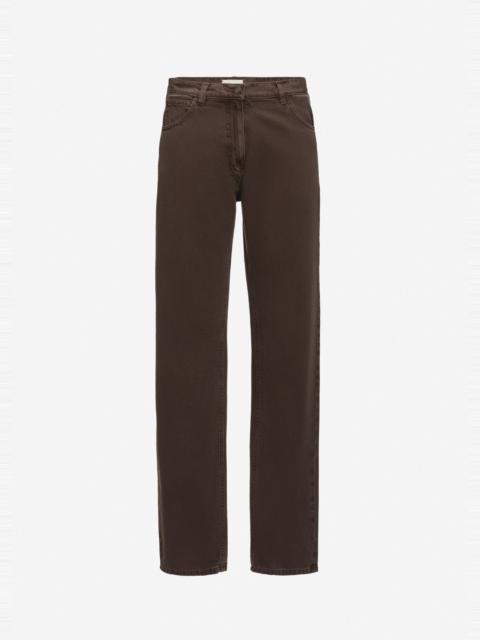 MAGDA BUTRYM Denim mid-waist straight-leg jeans in brown