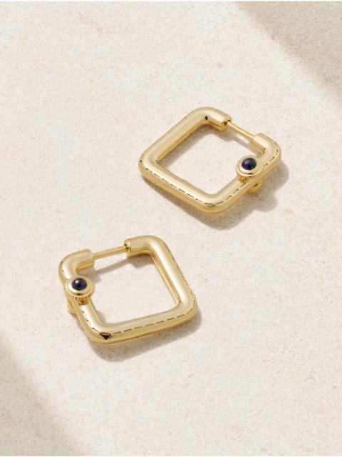 Yvonne Léon Gousset 9-karat Gold, Sapphire And Diamond Hoop Earrings