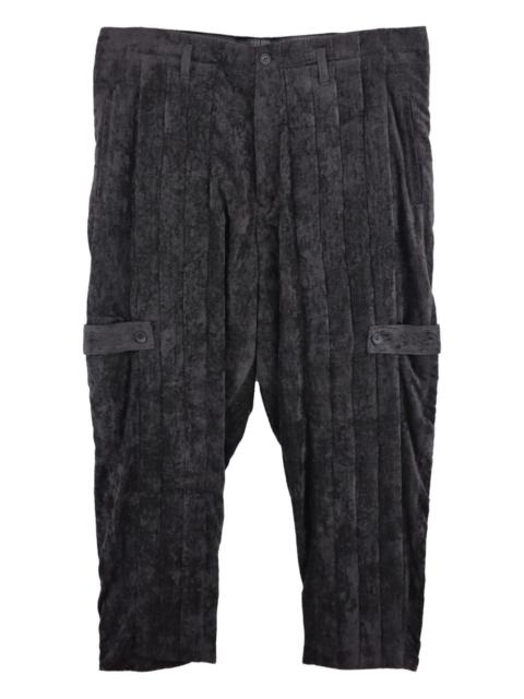 Yohji Yamamoto pleated cargo-pocket drop-crotch trousers