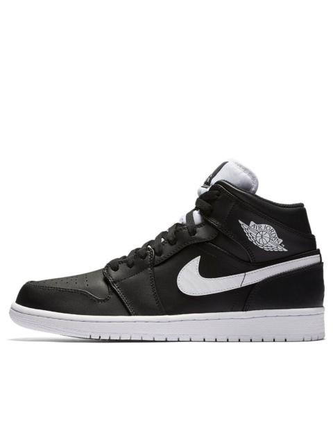 Air Jordan 1 Retro Mid 'Black White' 554724-038