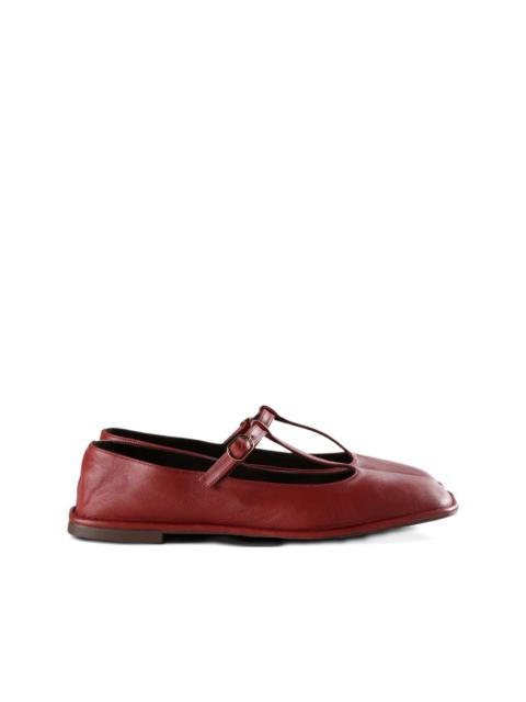 The Row square T-strap flat shoes