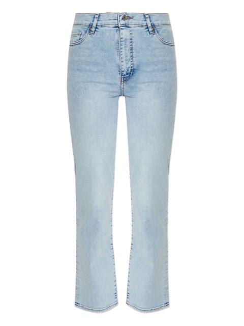 FRAME buttoned straight-leg jeans