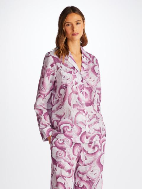 Derek Rose Women's Pyjamas Ledbury 75 Cotton Batiste White