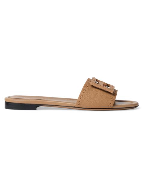 FENDI Women's Baguette FF Leather Sandals - Cammello Bag