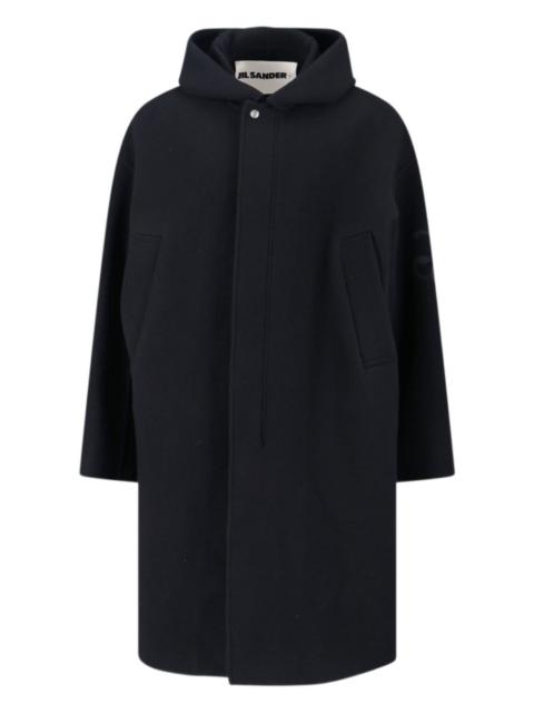 Jil Sander hooded wool coat