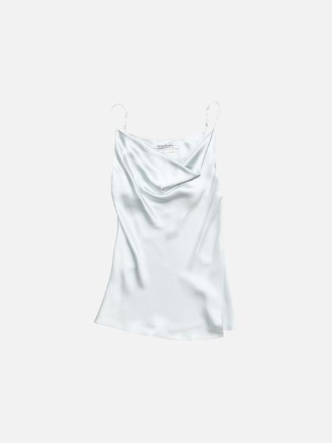 Acne Studios Shiny satin tank top - Ice blue