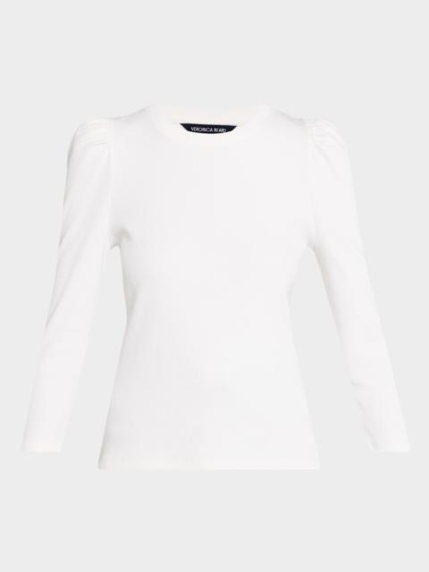VERONICA BEARD Britney Puff-Sleeve Cotton Top