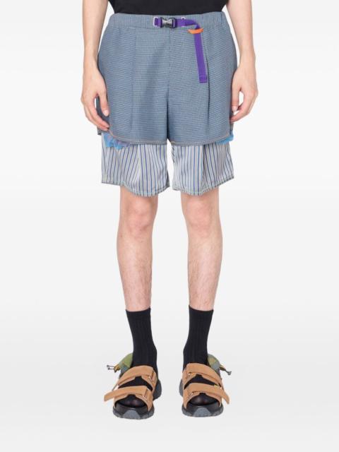 Kolor striped checked track pants