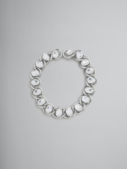 Marni CHUNKY CHAIN NECKLACE WITH RHINESTONES