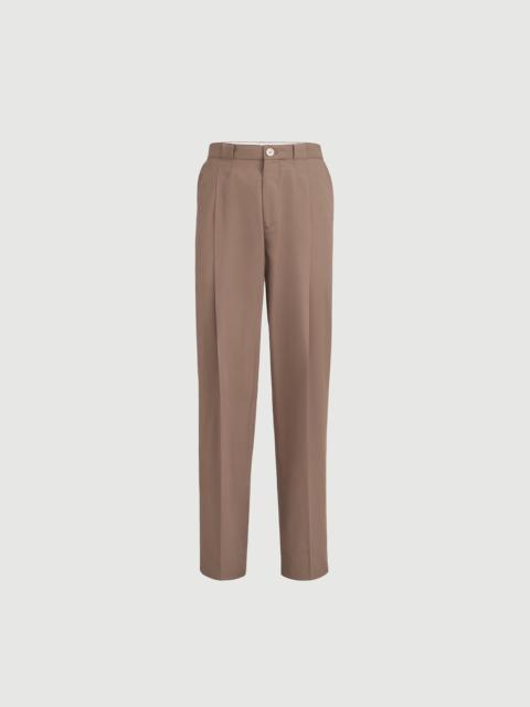 Brunello Cucinelli Cotton crêpe batavia trousers with pleat