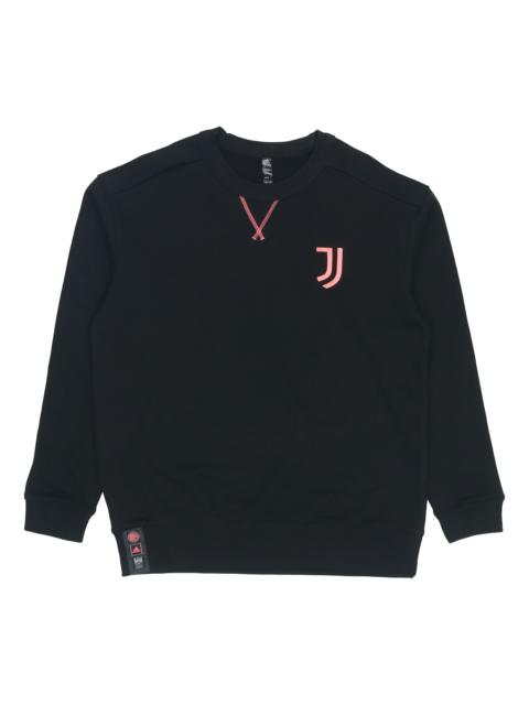adidas adidas Juve Lny Cr Swt limited Juventus Embroidered team logo Soccer/Football Sports Pullover Black 