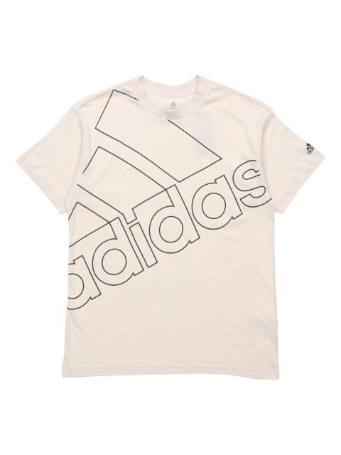 adidas adidas U Favs Q1 T Casual Sports Round Neck Short Sleeve Creamy White GK9423