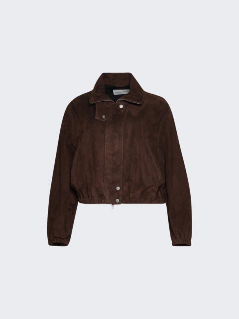 NOUR HAMMOUR Pia Suede Jacket Acajou