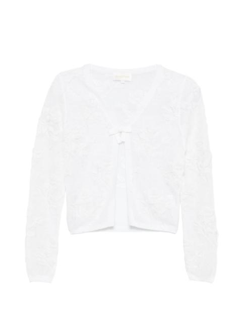 SHUSHU/TONG threadwork bow cardigan