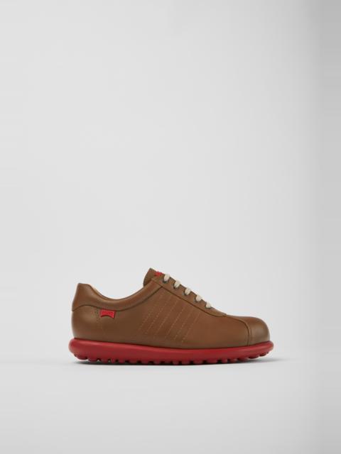 CAMPER Pelotas Brown leather shoes for women