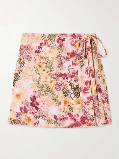 Luna Florecer scalloped floral-print ECOVERO™-blend pareo