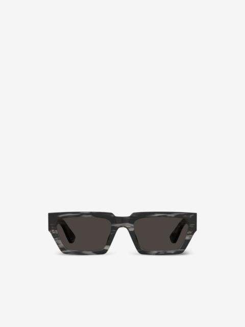 Moschino logo-plaque rectangle-frame sunglasses