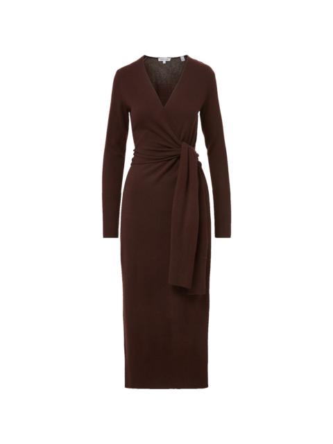 VERONICA BEARD SALOMEZ WRAP MIDI DRESS