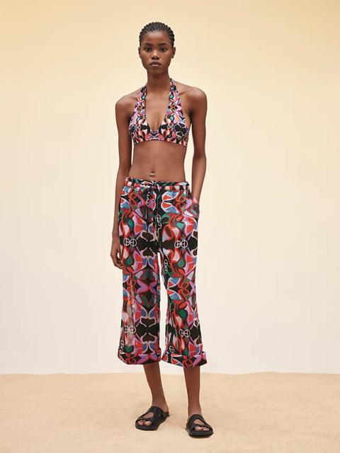 Hermès "Fleurs Miroir H Rond" beach pants