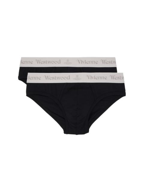 Vivienne Westwood Two-Pack Black Slip Band Briefs