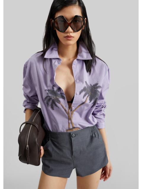 CHRISTOPHER ESBER Christopher Esber Mirage Palm Shirt - Faded Lilac/Mirage Palm Print