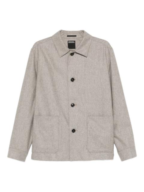 ZEGNA patch-pocket button-front jacket